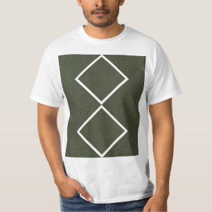 Camiseta Tee gráfico verde de doble Diamante Moss