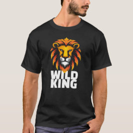 Camiseta Tee gráfico WILD KING - Diseño de cabeza plana de