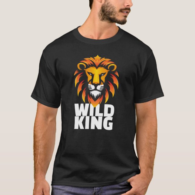 Camiseta Tee gráfico WILD KING - Diseño de cabeza plana de  (Anverso)