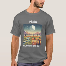 Camiseta Tee gris oscuro de llano plano en tierras bajas