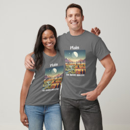 Camiseta Tee gris oscuro de llano plano en tierras bajas