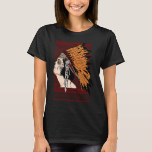 Camiseta Tee Indian Chica Aztec Tribal Arrow Feathers Lizar