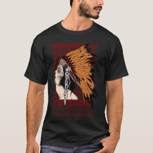 Camiseta Tee Indian Chica Aztec Tribal Arrow Feathers Lizar