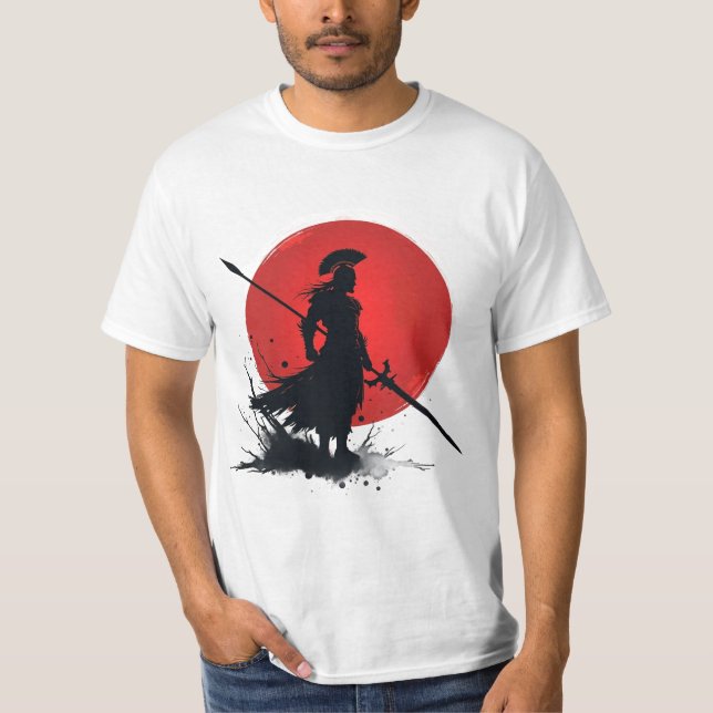 Camiseta Tee inspirado en el Sol Rojo Samurai (Anverso)