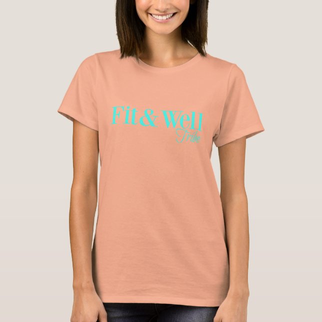 Camiseta tee inspirador de fitness | Adecuado y bueno (Anverso)