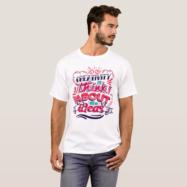 Camiseta Tee inspirador de tipografía retro (Anverso completo)