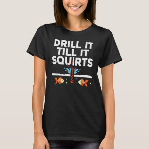 Camiseta Tee Invierno La Pesca De Hielo La Perfora Hasta Qu