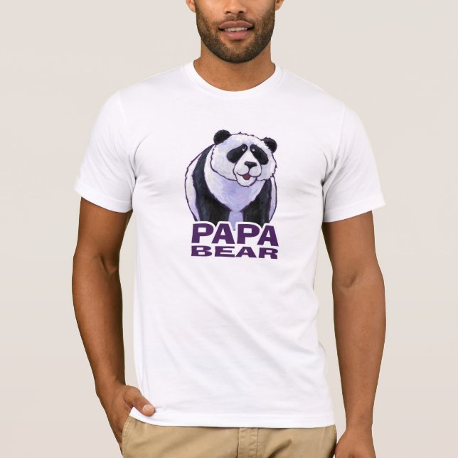 Camiseta Tee ligero para hombres de Papa Bear Panda (Anverso)