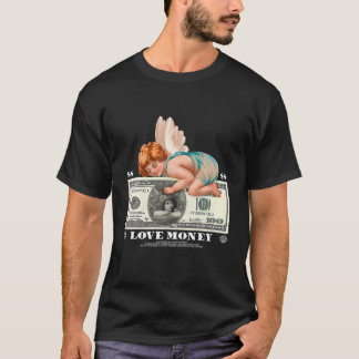 Camiseta Tee Love Money Retro Gráfico