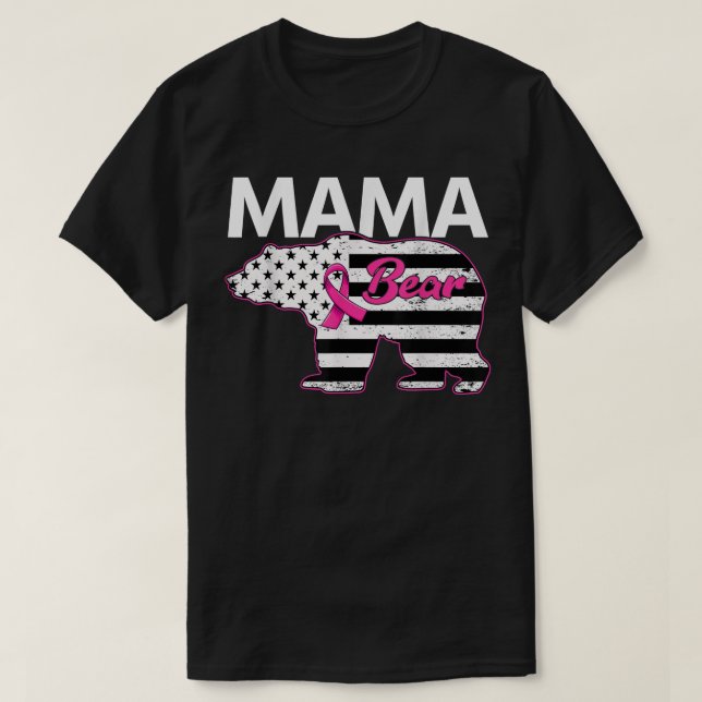 Camiseta Tee Mama Con Cáncer De Mama (Diseño del anverso)