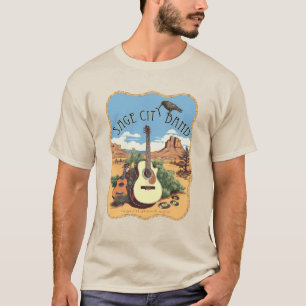 Camiseta Tee masculino con el logo de la banda Sage City.