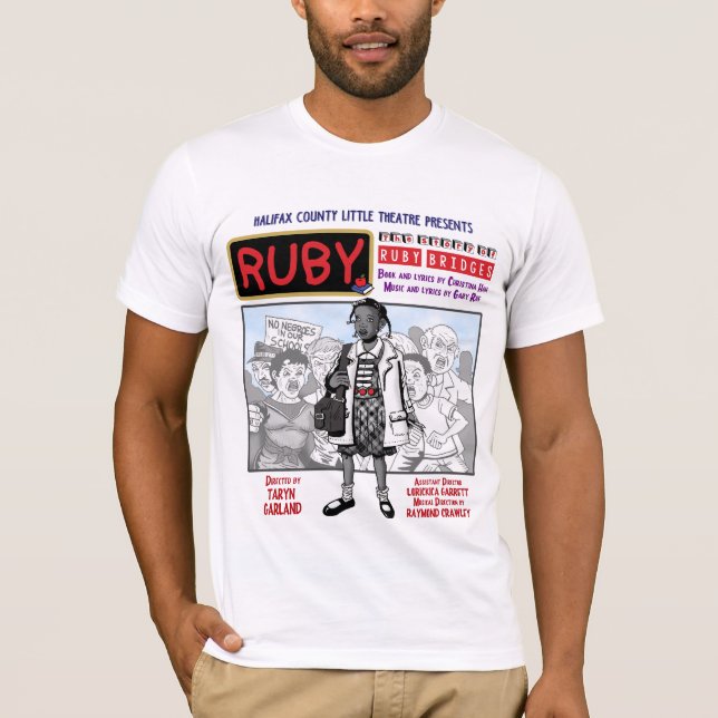 Camiseta Tee masculino de producción RUBY de HCLT (Anverso)