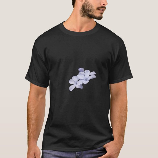 Camiseta Tee natural de las flores azules salvajes (Anverso)