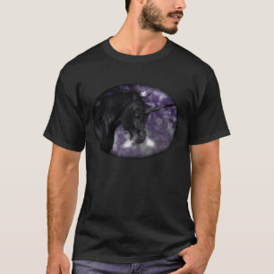 Camiseta Tee negro de unicornio