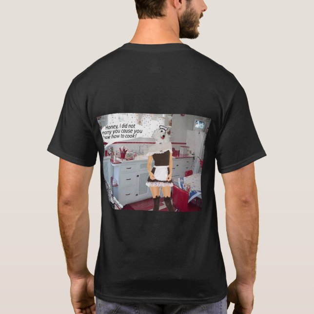 Camiseta tee negro masculino, feliz aniversario (Reverso)
