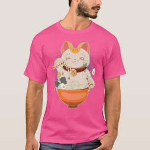 Camiseta Tee oficial del gato japonés Anime Kawaii Chicas d