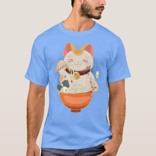 Camiseta Tee oficial del gato japonés Anime Kawaii Chicas d