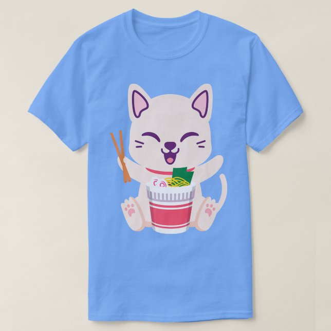 Camiseta Tee oficial del gato japonés Anime Kawaii Chicas d (Diseño del anverso)