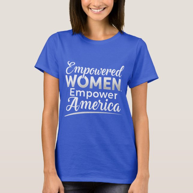 Camiseta Tee patriótico femenino empoderado (Anverso)