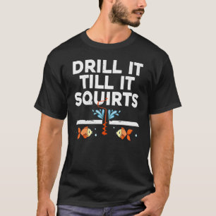 Camiseta Tee Pesca en hielo de invierno, perfora hasta que