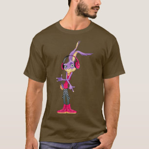 Camiseta Tee Purple Rabbit Escuchando Música Animal Persona