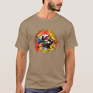 Camiseta Tee retro gráfico de Groovy Hawaiian Surfer 1960