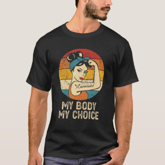 Camiseta Tee Retro No Vacunado Mi Cuerpo Mi Elección Tee No