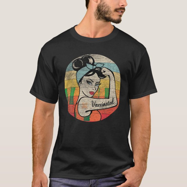 Camiseta Tee retro vacunado cree en vacunas inmunizadas (Anverso)