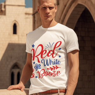 Camiseta Tee rojo blanco y booze