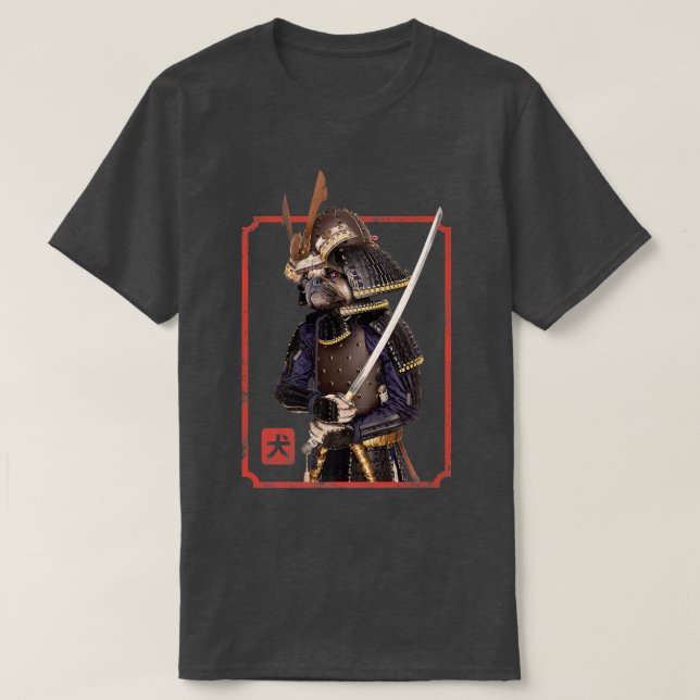 Camiseta Tee Samurai Pug Bushido Warrido Warrido, propietar (Diseño del anverso)