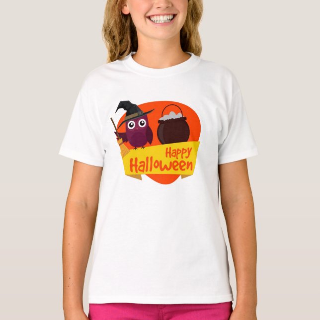 Camiseta Tee Shirt Basic A Manches Longue Fille Halloween (Anverso)
