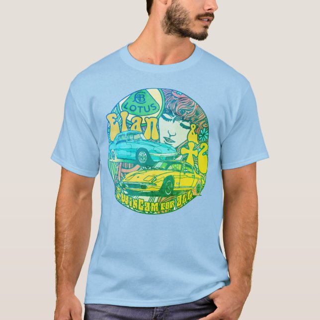 Camiseta Tee-shirt "Elan &+2" pop, vintage - bleu (Anverso)