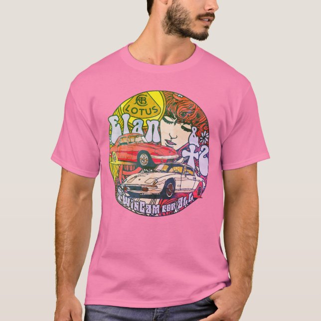 Camiseta Tee-shit "Elan & +2" Pop, Vintage - Pink (Anverso)