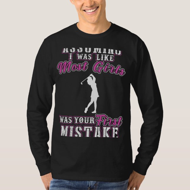 Camiseta ¡Tee Time Laughs! Chica divertida de golf: error t (Anverso)