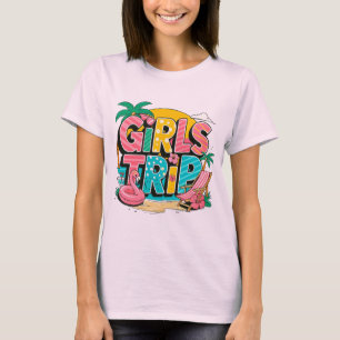 Camiseta Tee tropical de viaje de chicas