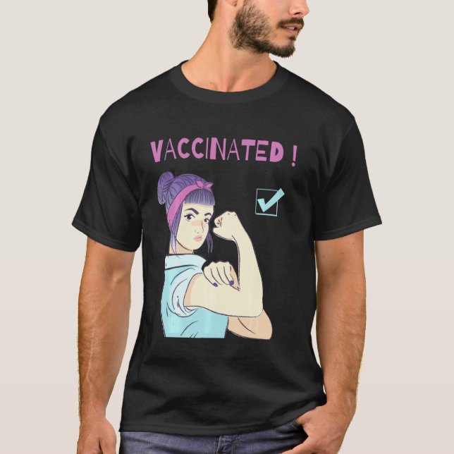 Camiseta Tee Vacunado Cree En La Inmunización De Vacunas A (Anverso)