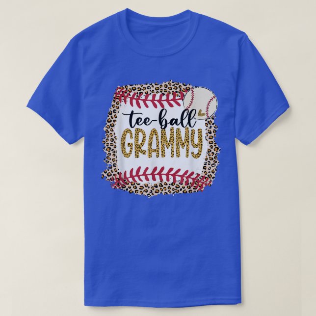 Camiseta Teeball Grammy, Leopard Teeball Grammy Para Softba (Diseño del anverso)