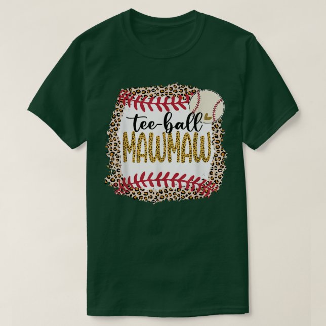 Camiseta Teeball Mawmaw, Leopard Teeball Mawmaw Para Softba (Diseño del anverso)