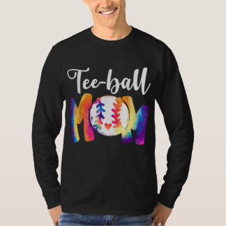 Camiseta Teeball Mom Tie-Dye Funny Ball Día de la Madre