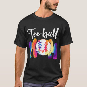 Camiseta Teeball Mom Tie-Dye Funny Ball Día de la Madre