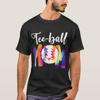 Camiseta Teeball Mom Tie-Dye Funny Ball Día de la Madre