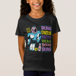 Camiseta Teen Titans Go!   Cyborg Burger Rap