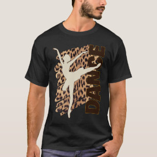 Camiseta Teen Tween Gi bailarina de danza Leopard Print Bal