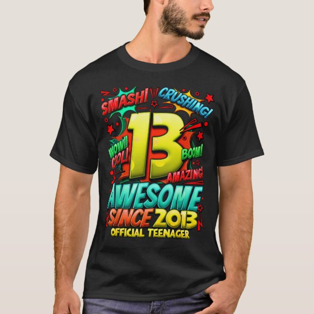 Camiseta Teenager 13 Year Old Boys 13th Birthday Boy  (Anverso)
