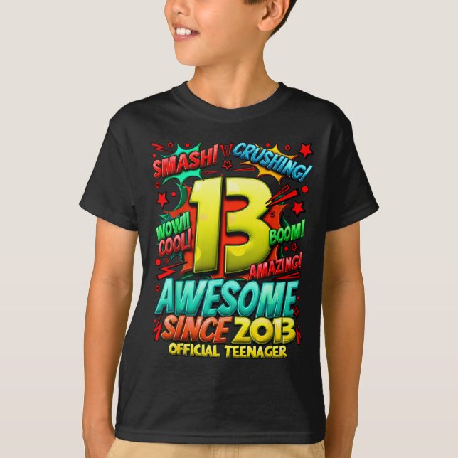 Camiseta Teenager 13 Year Old Boys 13th Birthday Boy  (Anverso)