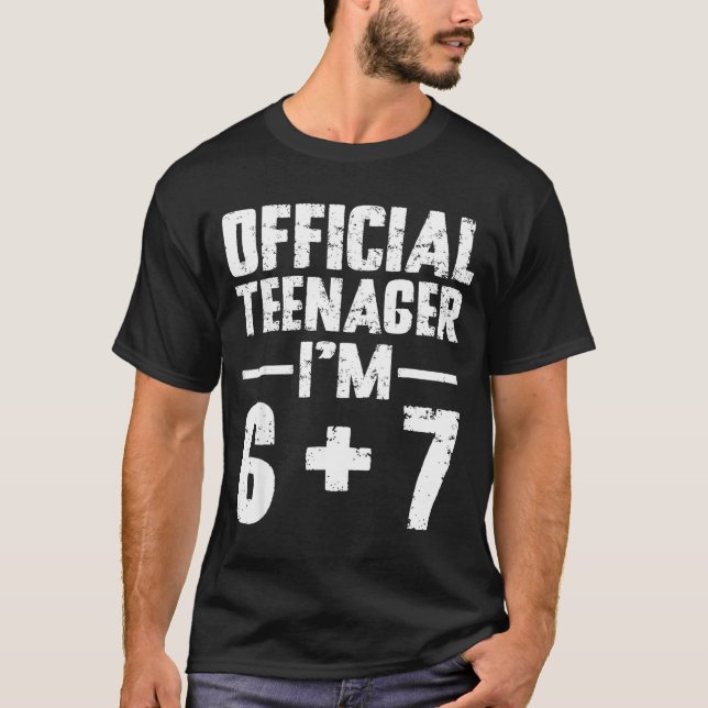 Camiseta Teenager I'm 13th Birthday 6 7 Meme Six Seven Slan (Anverso)
