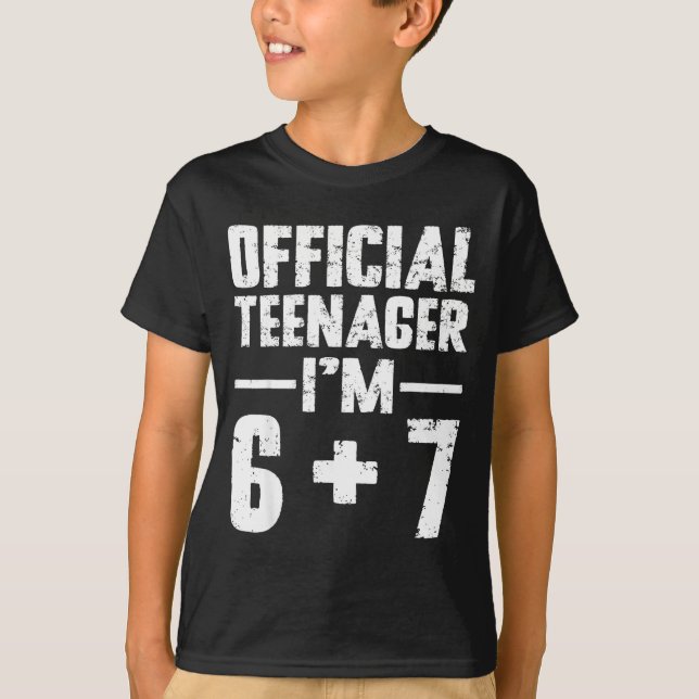 Camiseta Teenager I'm 13th Birthday 6 7 Meme Six Seven Slan (Anverso)