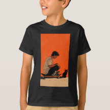 Teenager sitting on skateboard lofi
