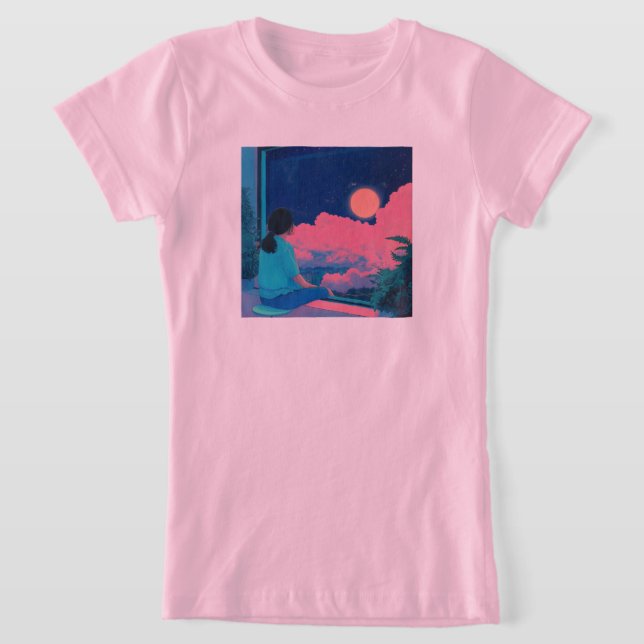 Camiseta teenager sitting on the window lofi style (Distribución)