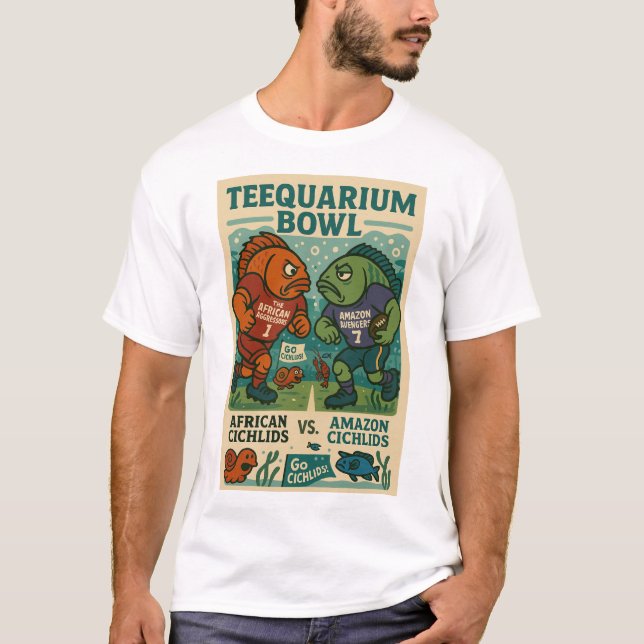 Camiseta Teequarium Bowl - boleto africano vs. amazonía (Anverso)